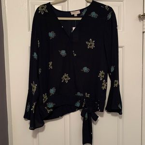 Loft Wrap Top w/ Bell Sleeves